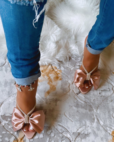 ASHLING BOW HEELS-ROSE