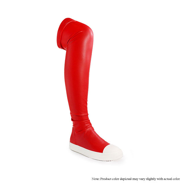 WANNABE THIGH HIGH SNEAKERS-RED
