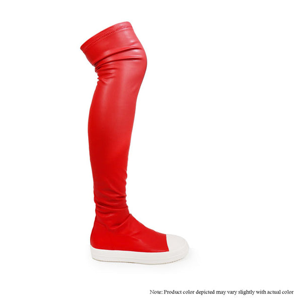 WANNABE THIGH HIGH SNEAKERS-RED