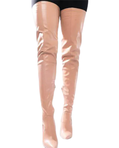 MINDFUL THIGH HIGH BOOTS-NUDE