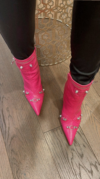 BEXIE ANKLE BOOTS- FUCHSIA