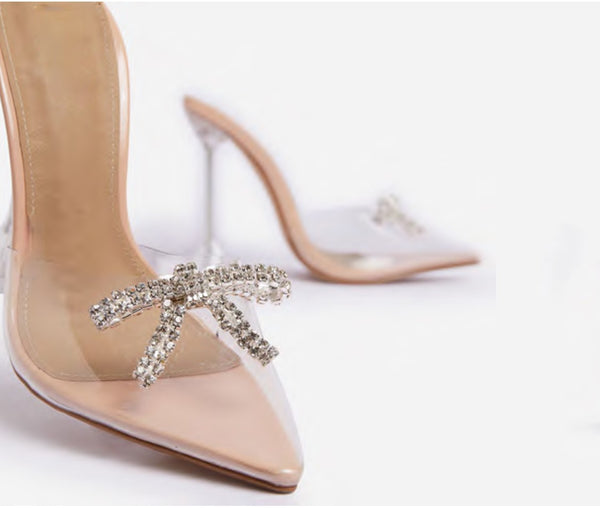 ALL-THAT DIAMANTE BOW HEEL