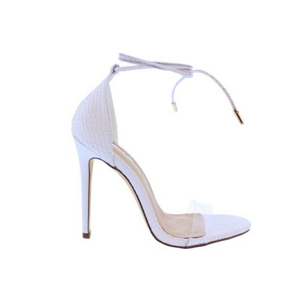 White Snake Heels - Fly Shoe Boutique and Accessories